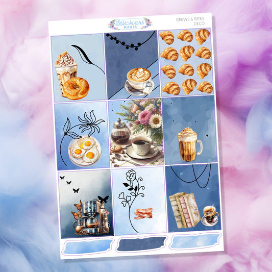 Brews & Bites Stickers Kit | Brews & Bites Deco & Planner Stickers