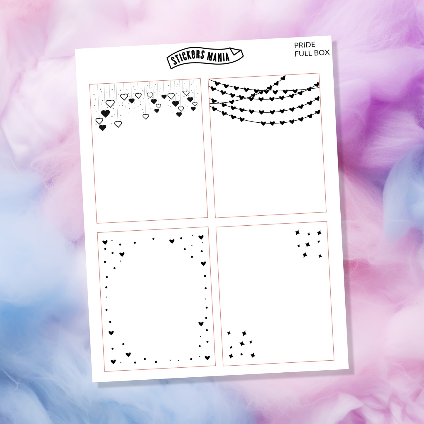 Love Parade Full Box Stickers | Foil Pride Stickers
