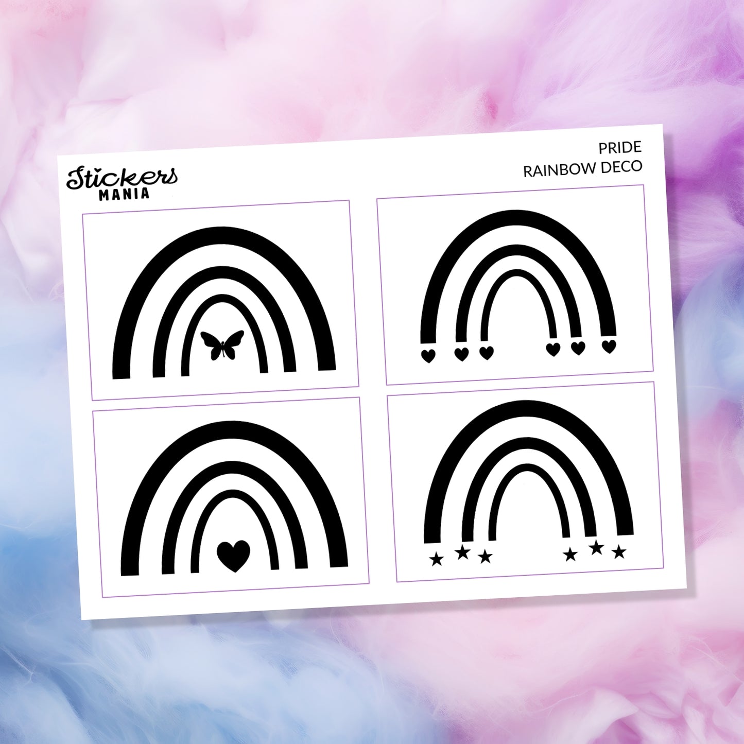 Foil Rainbow Deco Stickers | Foil Pride Stickers