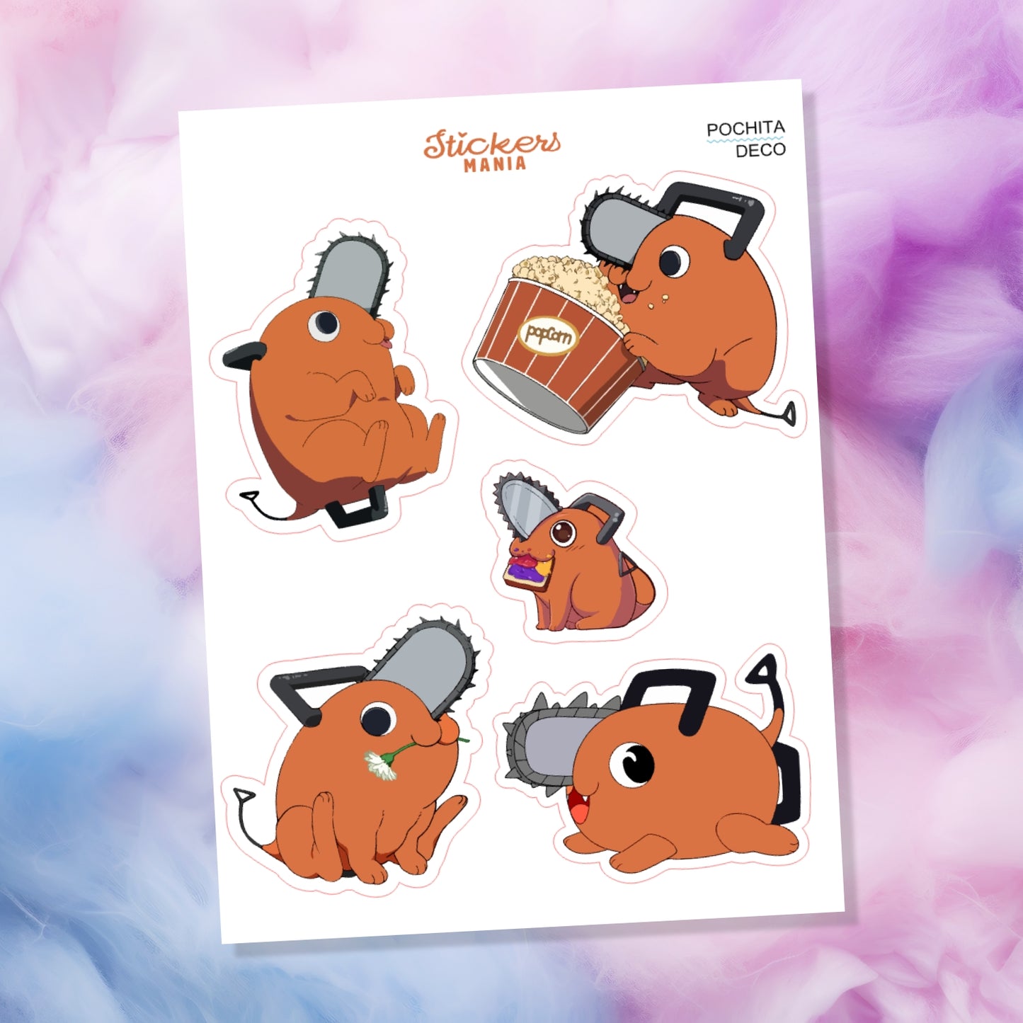 Pochita Deco Stickers | Chainsaw Man Stickers