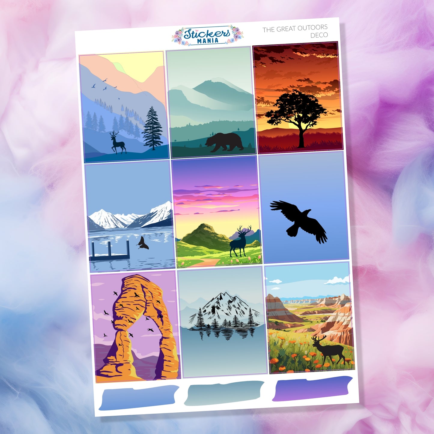 The Great Outdoors Stickers Kit | National Parks Deco & Planner Stickers