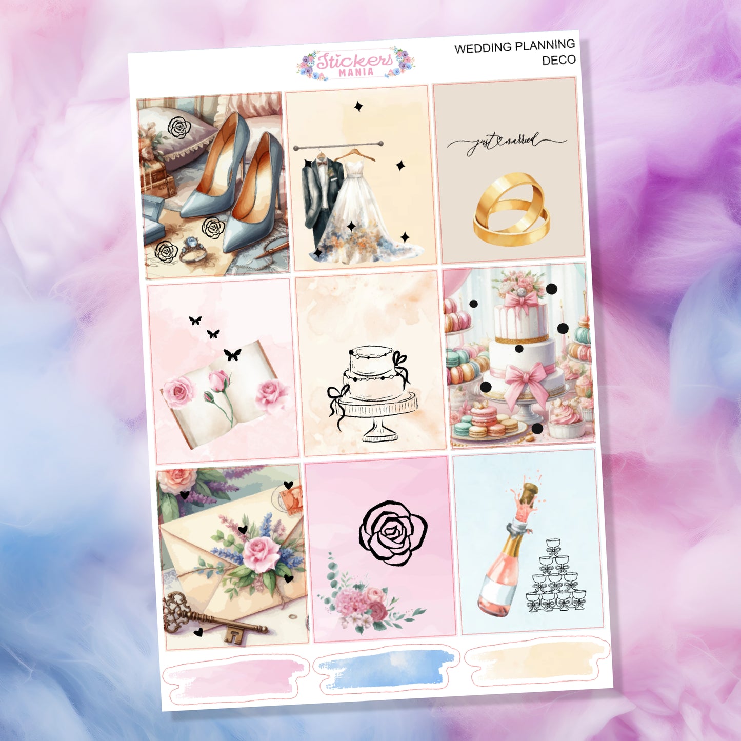Wedding Planning Stickers Kit | Bridal Stickers